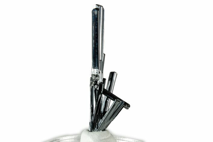 Very Lustrous Metallic Stibnite Crystals - Jiangxi, China #326620